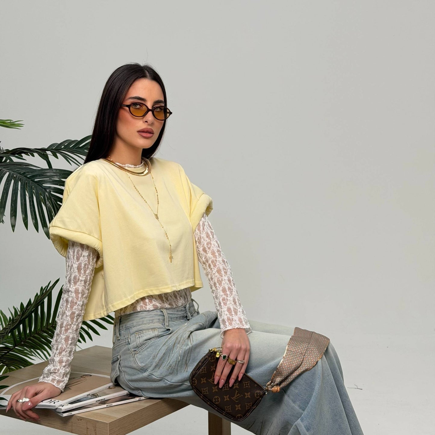 T-Shirt Crop Yellow