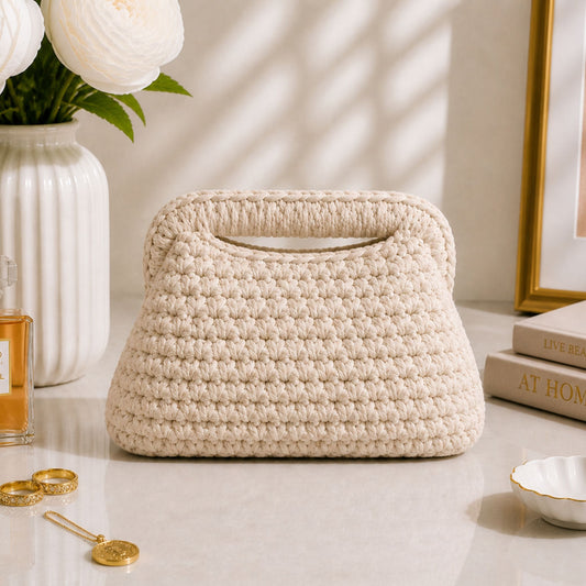 Clutch Beige 20CM - Realizzata a mano