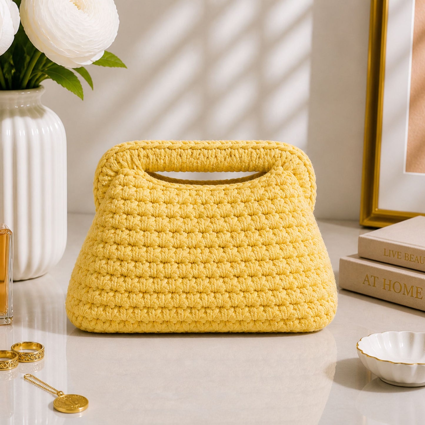 Clutch Gialla 20CM - Realizzata a mano