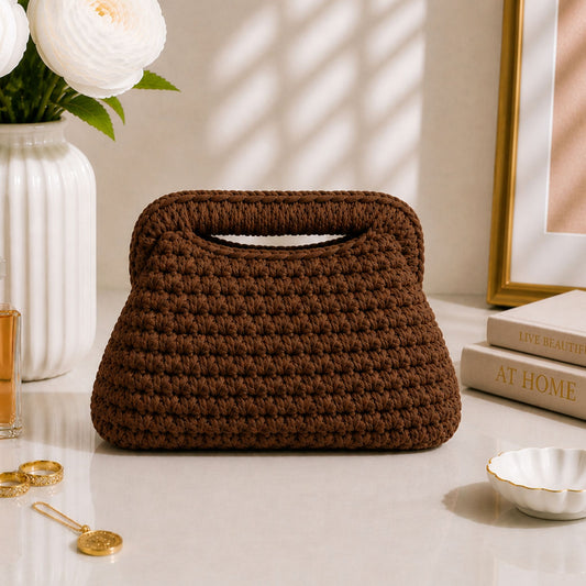 Clutch Marrone 20CM - Realizzata a mano