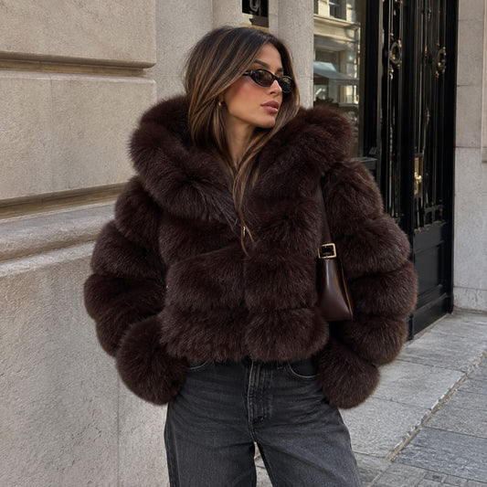 Eco Pelliccia Brown Crop