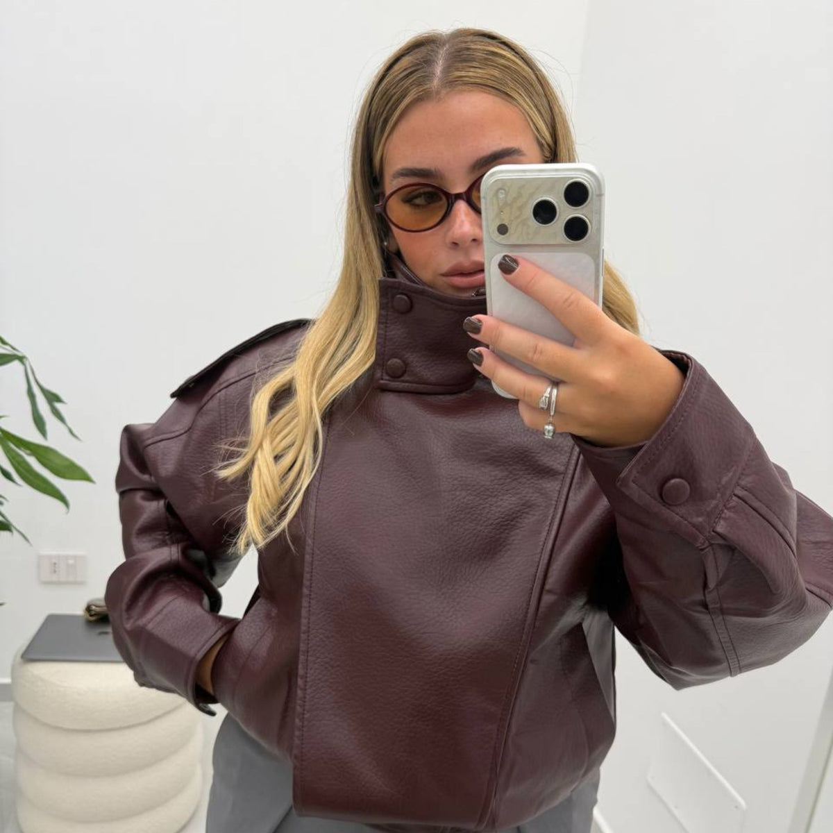 Giubbotto in pelle MOD Z Bordeaux