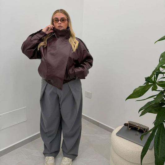 Giubbotto in pelle MOD Z Bordeaux