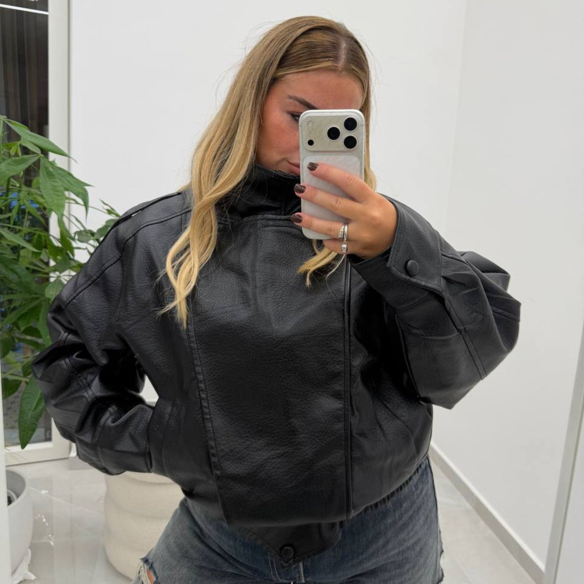 Giubbotto in pelle MOD Z Nero
