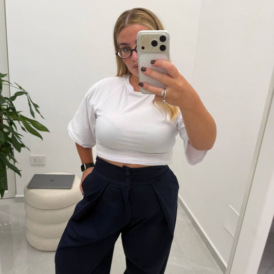 Maglia Crop Bianca