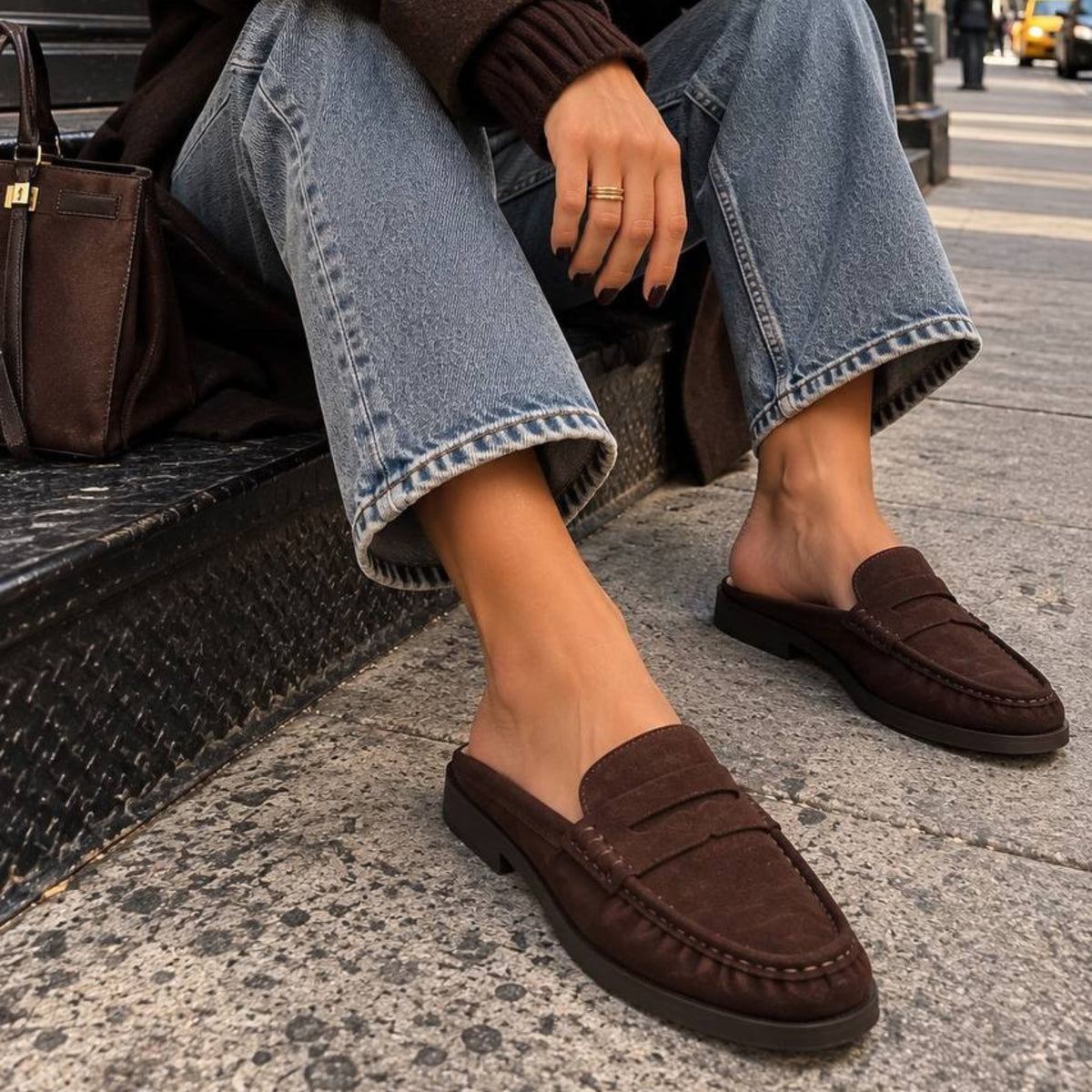 Mocassino in camoscio marrone