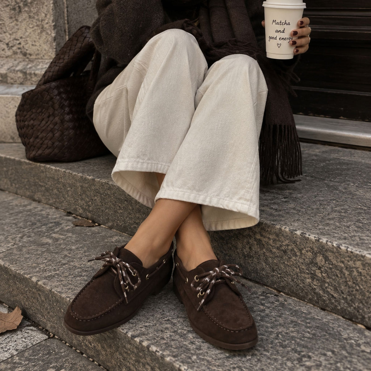 Mocassino in camoscio marrone