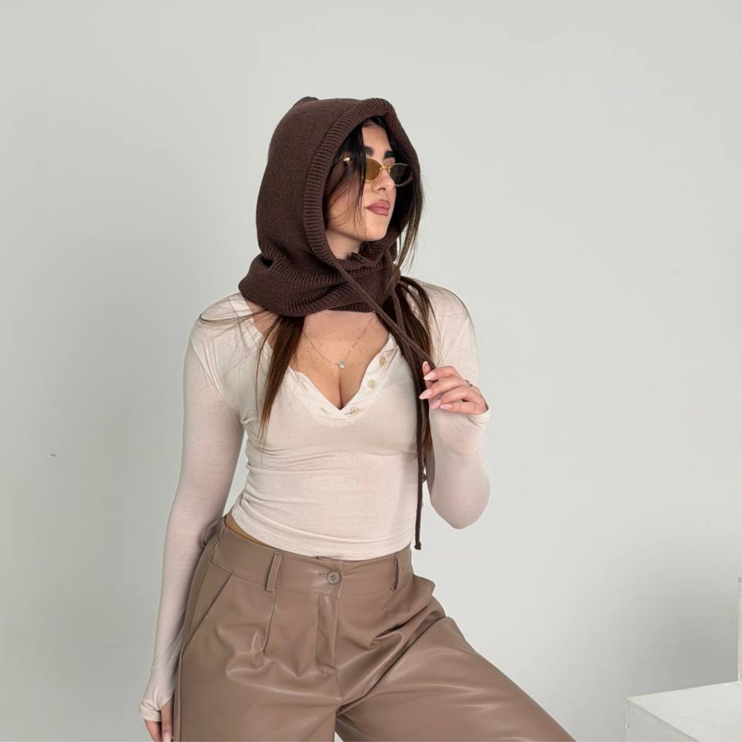 Maglia Beige Button
