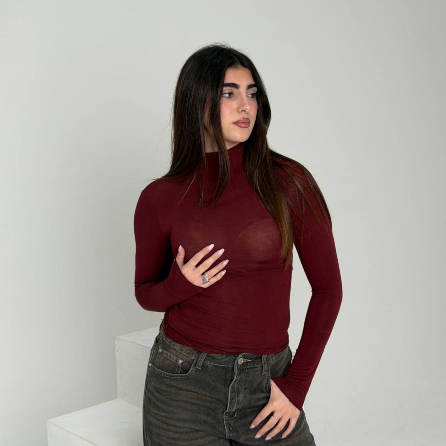 Maglia Second Skin Bordeaux