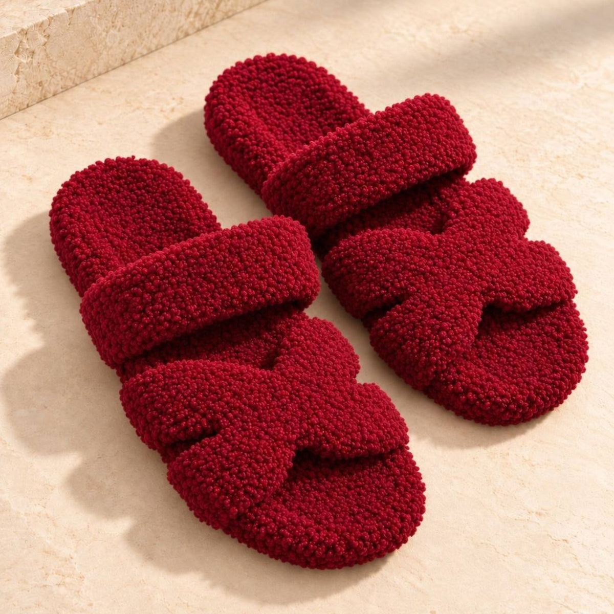 Pantofole Teddy Mod H Burgundy