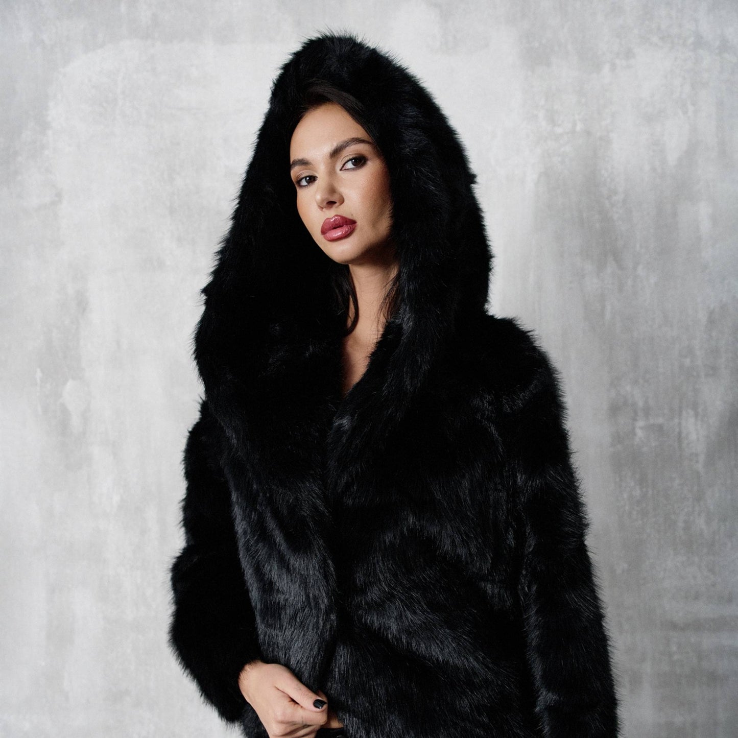 Fourrure de neige noire