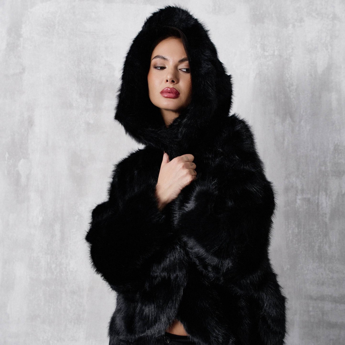 Fourrure de neige noire