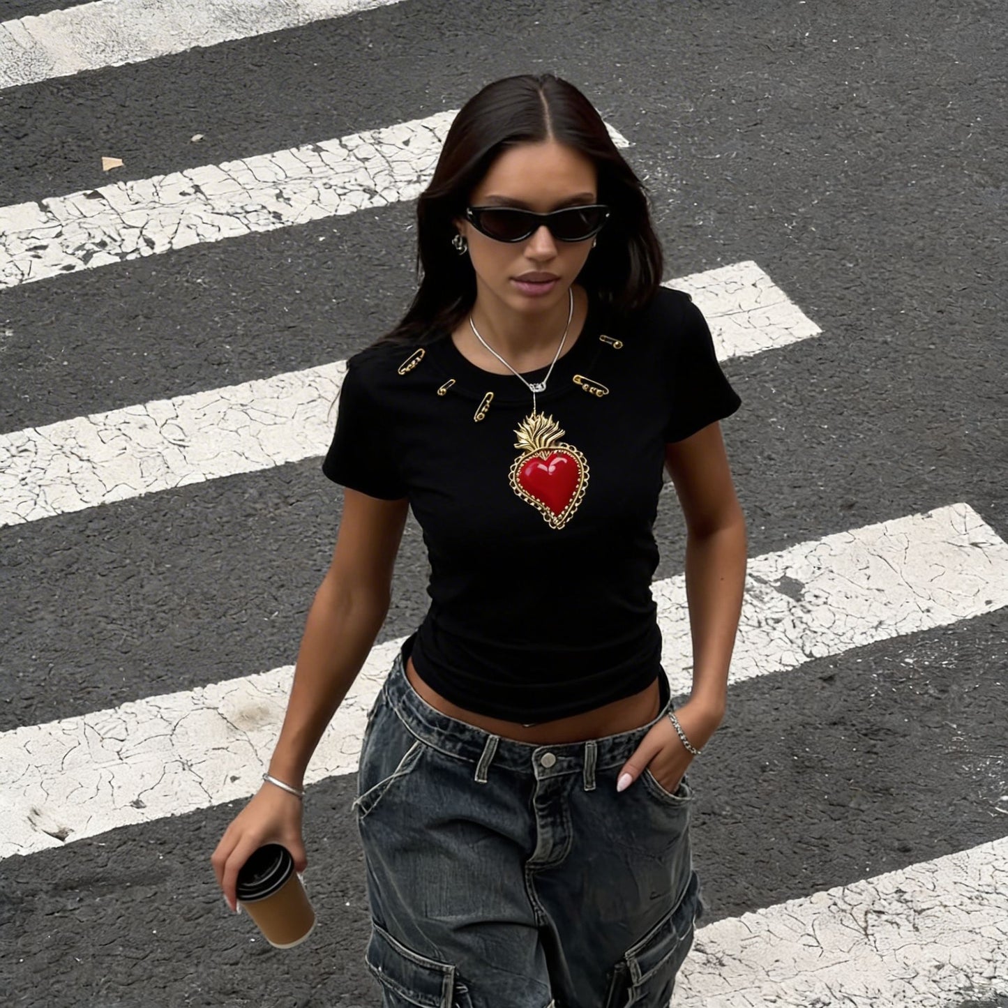 T-Shirt Cuore Sacro Rosso