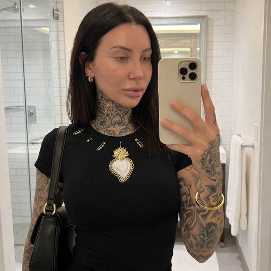 T-Shirt Cuore Sacro Bianco