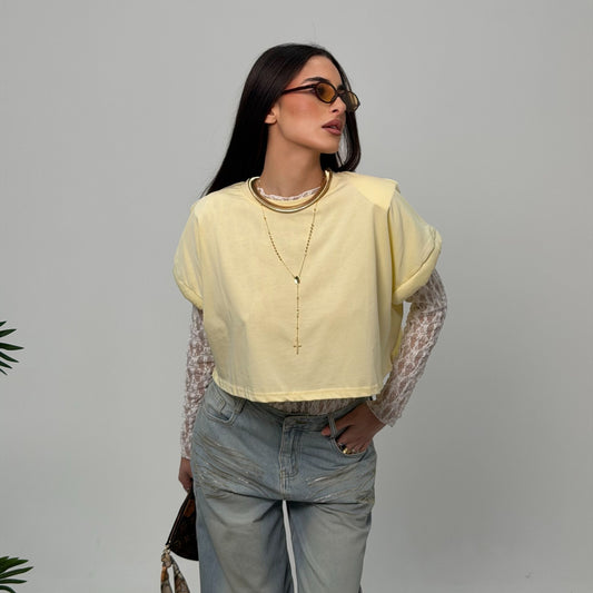 T-Shirt Crop Yellow