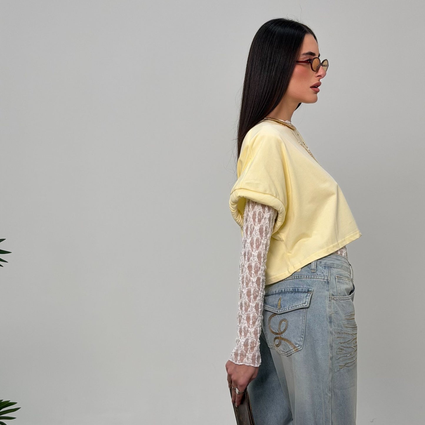 T-Shirt Crop Yellow