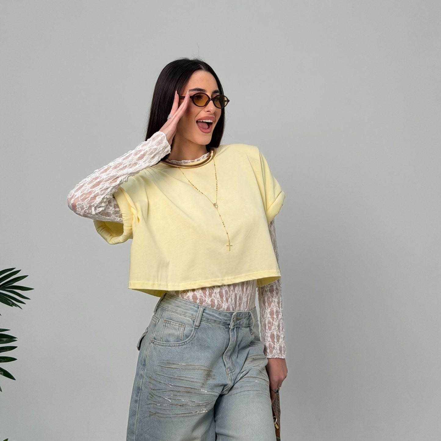 T-Shirt Crop Yellow