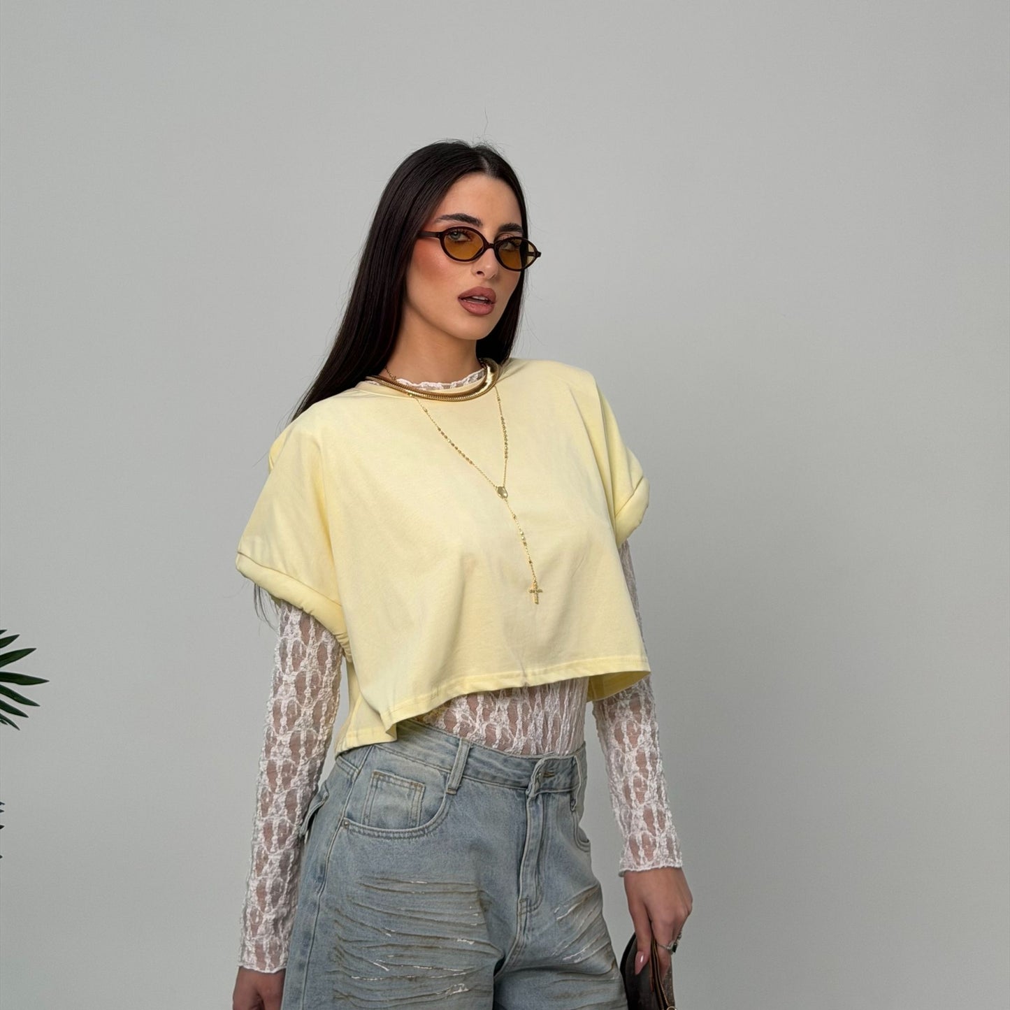 T-Shirt Crop Yellow