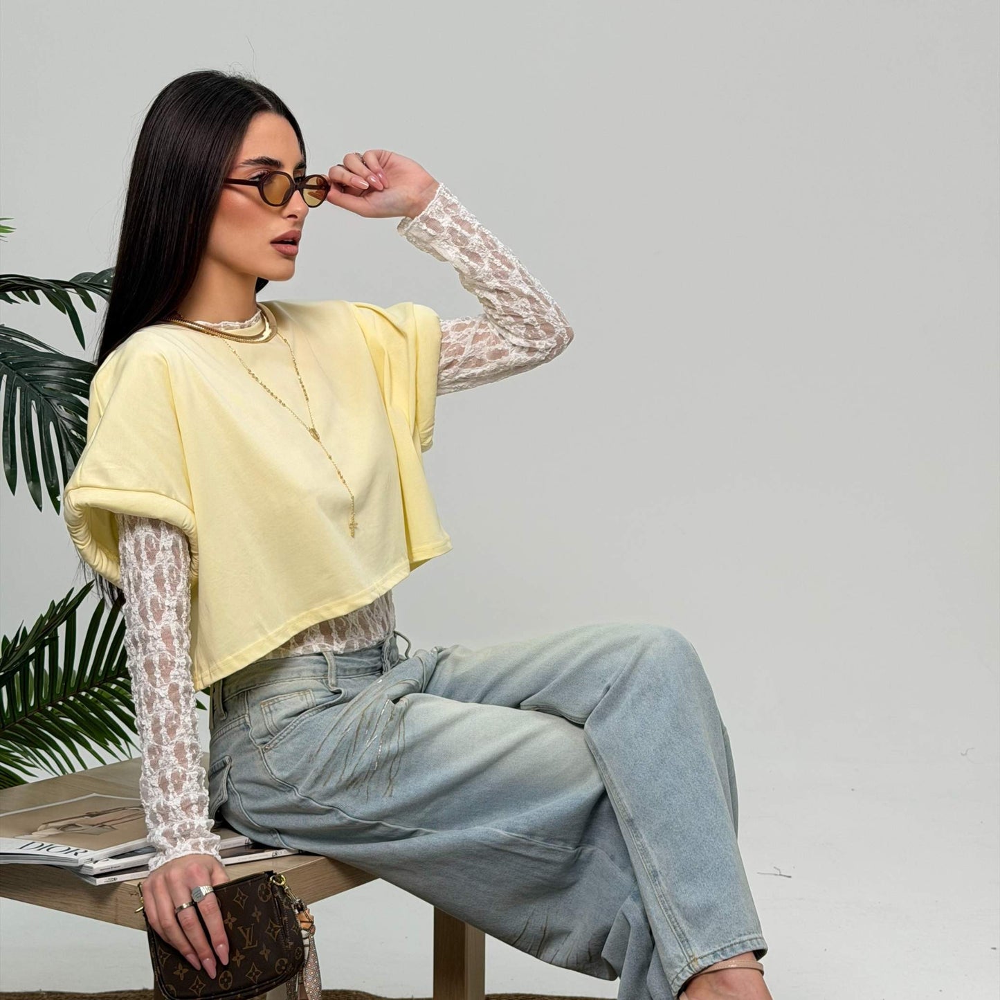 T-Shirt Crop Yellow