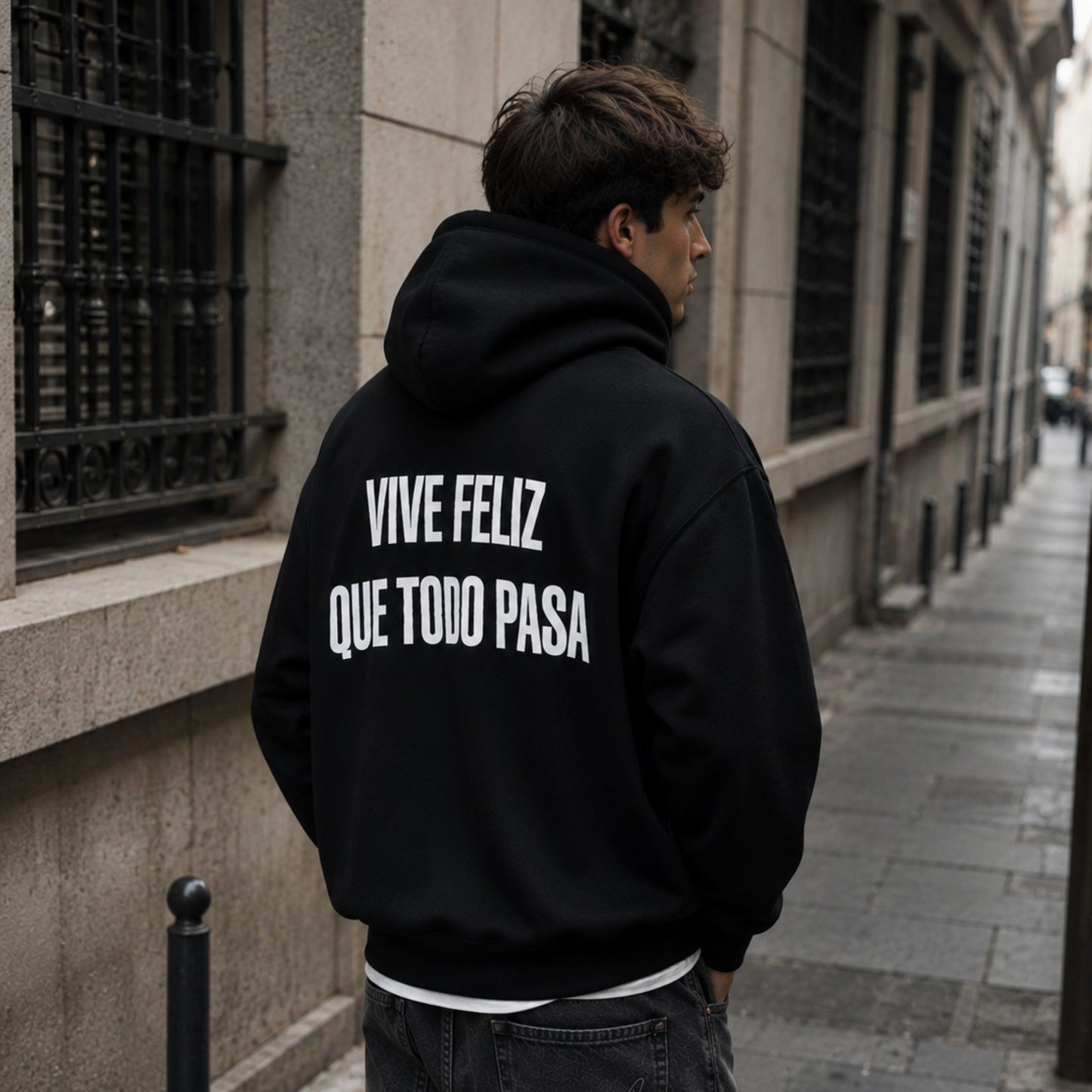 Felpa Vive Feliz Black